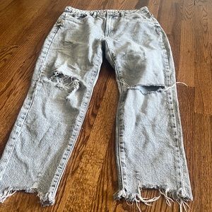 gray mom jeans